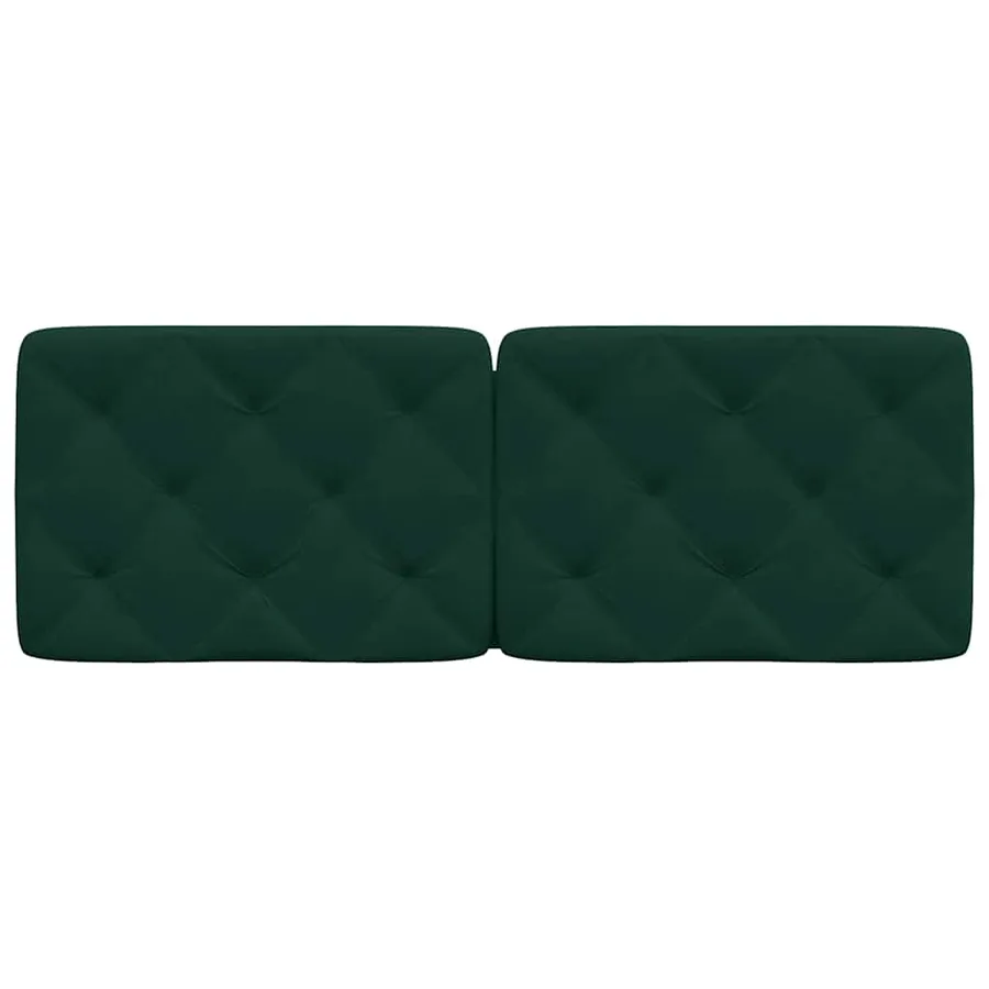 Coussin de tête de lit vert foncé 120 cm velours - 5