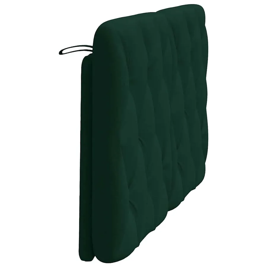 Coussin de tête de lit vert foncé 120 cm velours - 6