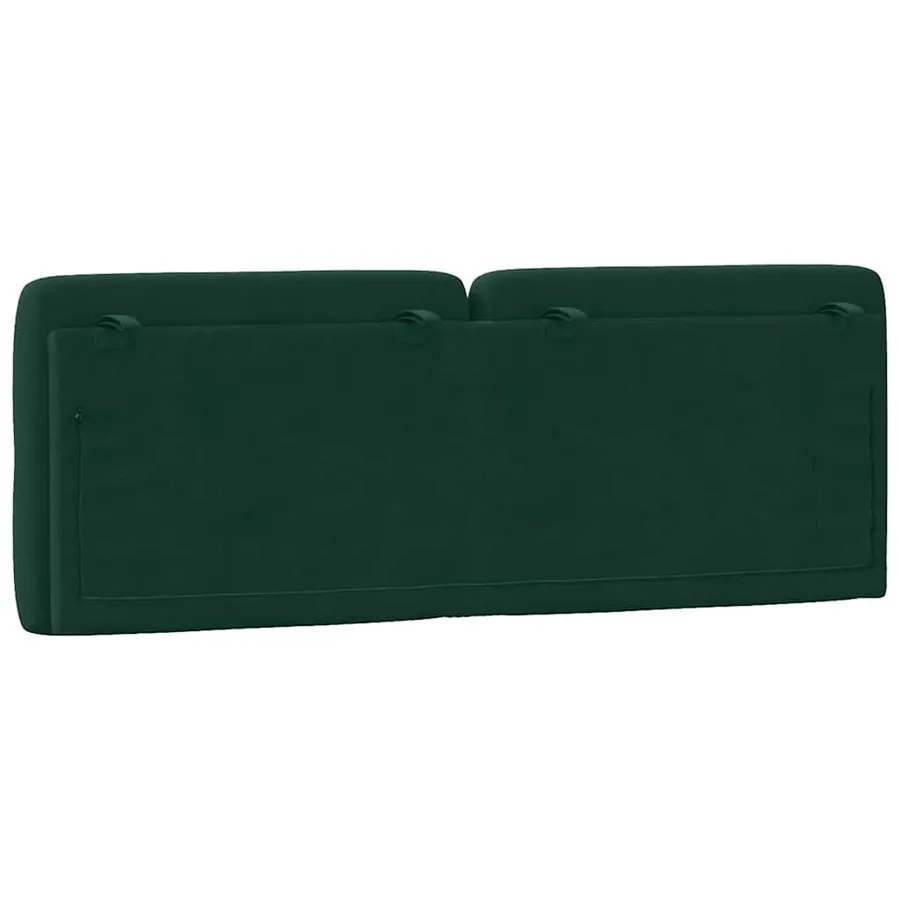 Coussin de tête de lit vert foncé 120 cm velours - 7