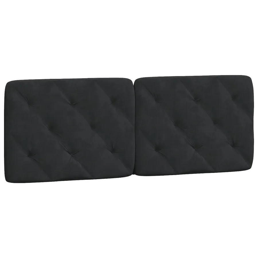 Lit avec matelas noir 140x190 cm velours - 5