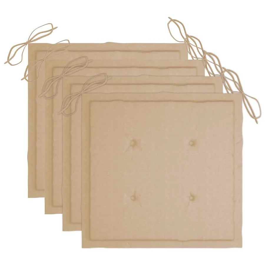 Mobilier à dîner d'extérieur pliable 5 pcs avec coussins bambou - 7