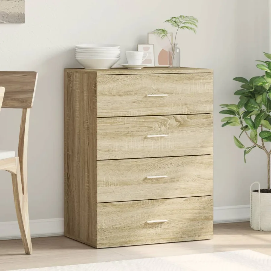 Buffet chêne sonoma 60x39x80 cm bois d'ingénierie - 3