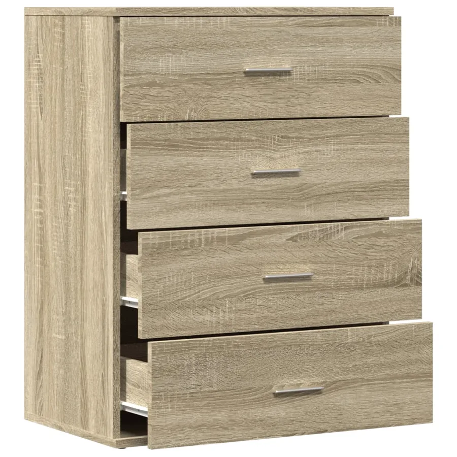 Buffet chêne sonoma 60x39x80 cm bois d'ingénierie - 6