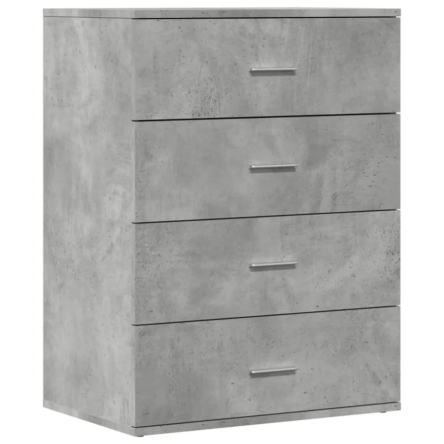 Buffets 2 pcs gris béton 60x39x80 cm bois d'ingénierie - 4