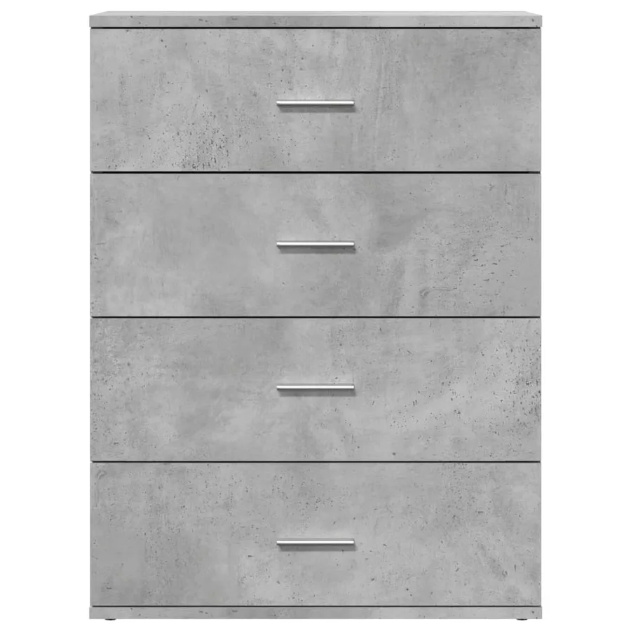 Buffets 2 pcs gris béton 60x39x80 cm bois d'ingénierie - 5