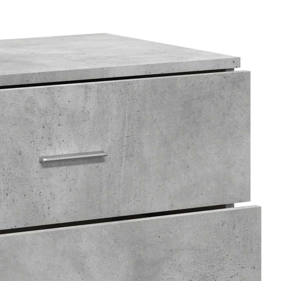 Buffets 2 pcs gris béton 60x39x80 cm bois d'ingénierie - 8