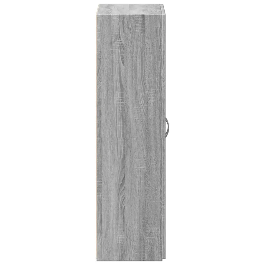 Armoire de classement sonoma gris 60x32x115cm bois d'ingénierie - 5