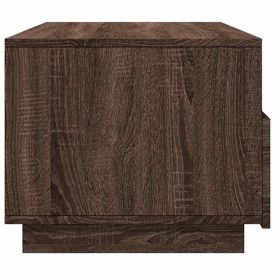 Table basse avec lumières LED chêne marron 90x49x40 cm - 7