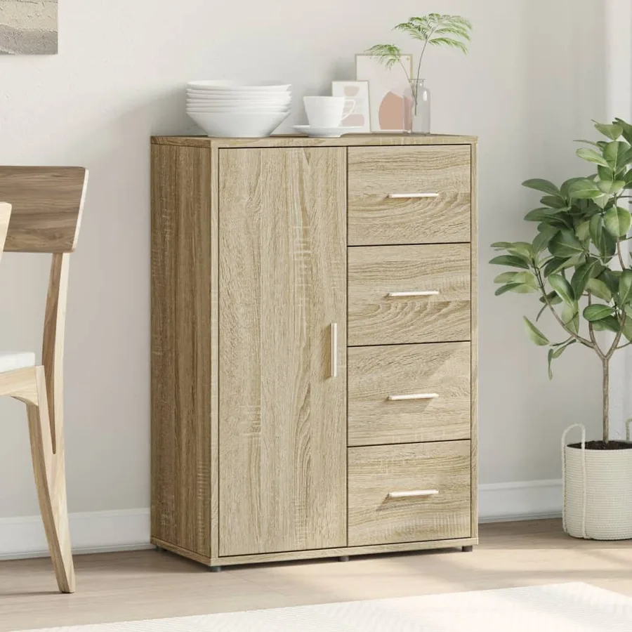 Buffet chêne sonoma 60x31x84 cm bois d'ingénierie - 3