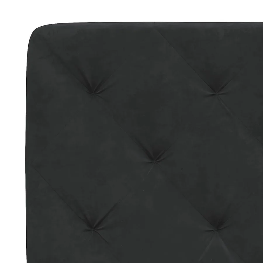 Cadre de lit sans matelas noir 120x200 cm velours - 10