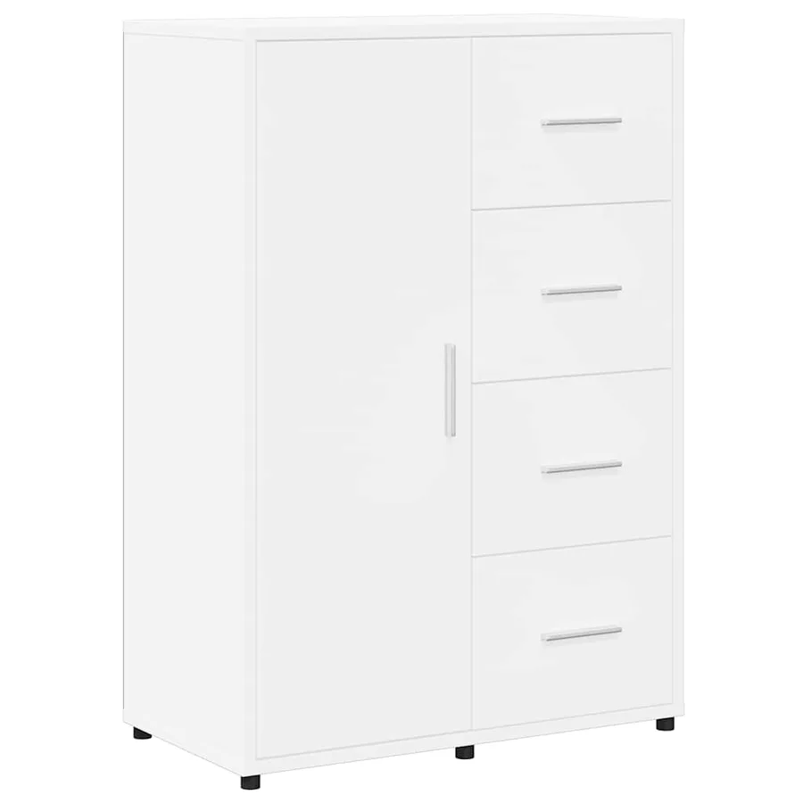 Buffets 2 pcs blanc 60x31x84 cm bois d'ingénierie - 5