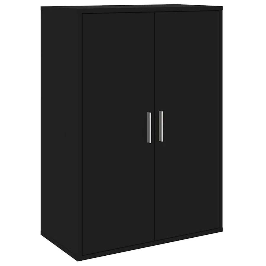 Buffet noir 60x31x84 cm bois d'ingénierie - 2