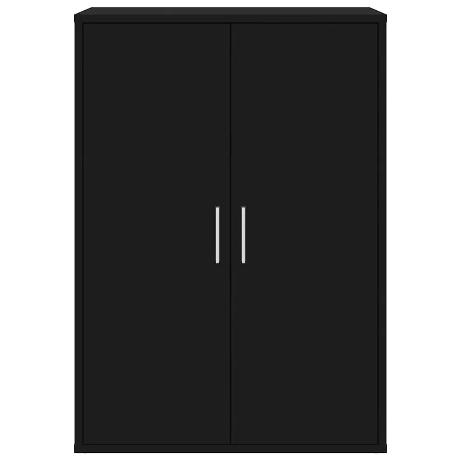 Buffet noir 60x31x84 cm bois d'ingénierie - 5