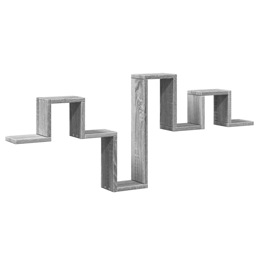 Étagère murale sonoma gris 104,5x10x43 cm bois d'ingénierie - 2