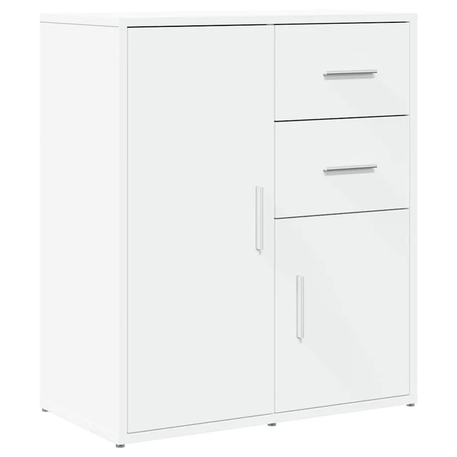 Buffet blanc 60x31x70 cm bois d'ingénierie - 2