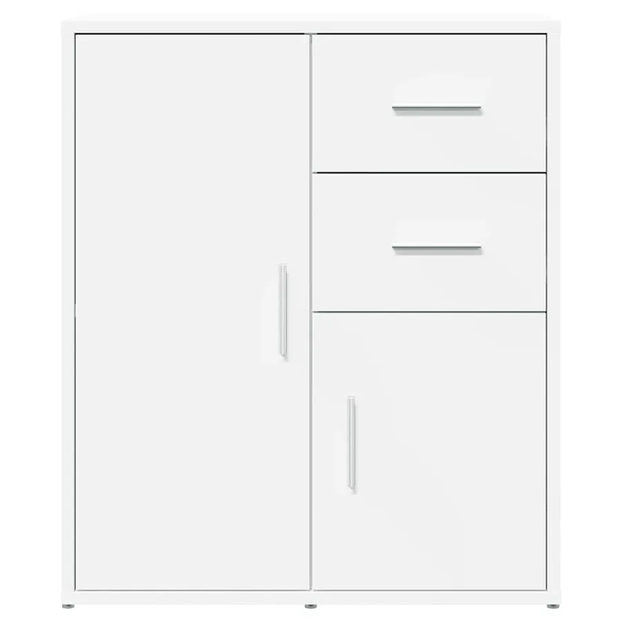 Buffet blanc 60x31x70 cm bois d'ingénierie - 5