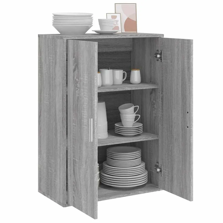 Buffet sonoma gris 60x31x84 cm bois d'ingénierie - 4
