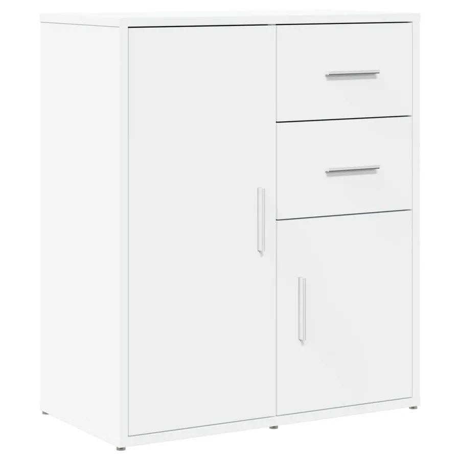 Buffets 2 pcs blanc 60x31x70 cm bois d'ingénierie - 4