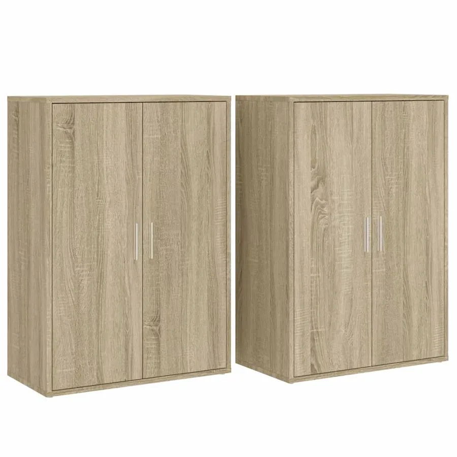 Buffets 2 pcs chêne sonoma 60x31x84 cm bois d'ingénierie - 2