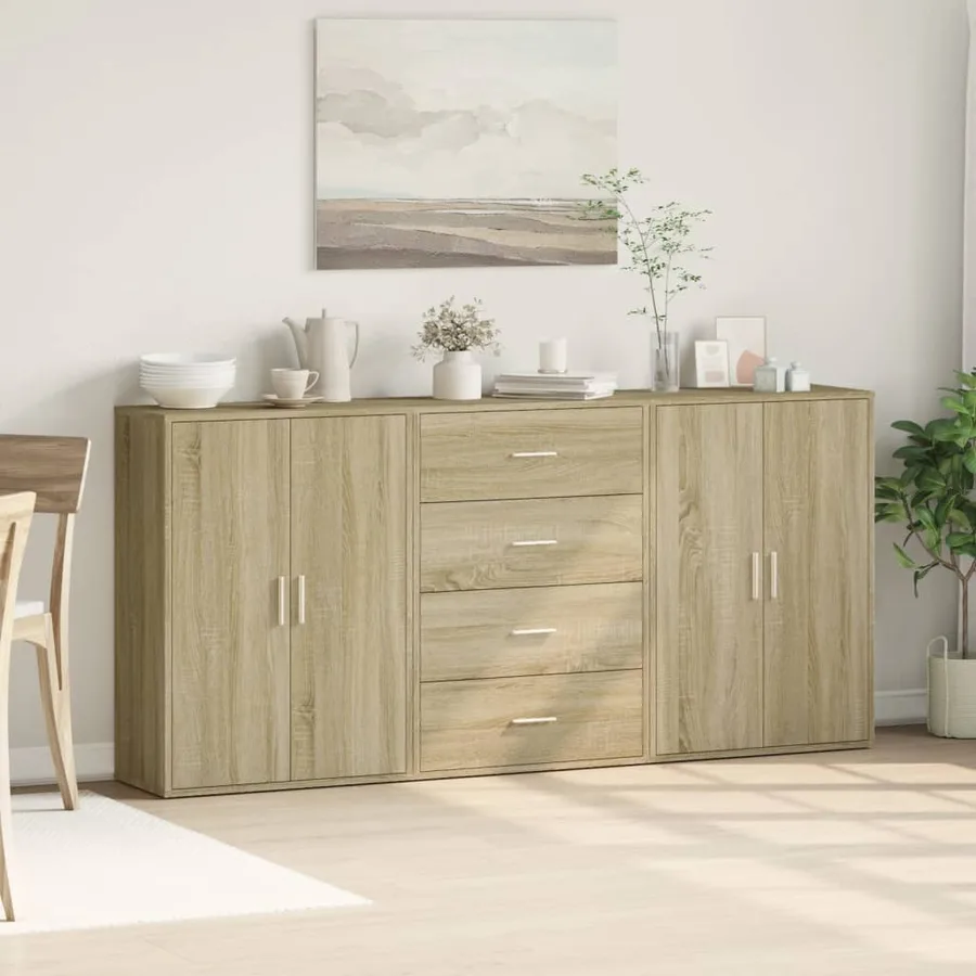 Buffets 3 pcs chêne sonoma 60x31x84 cm bois d'ingénierie - 3
