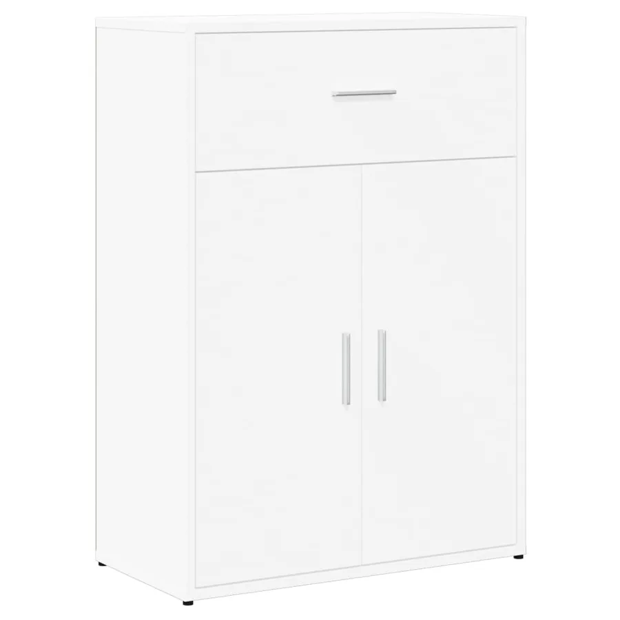 Buffets 2 pcs blanc 60x30x84 cm bois d'ingénierie - 4