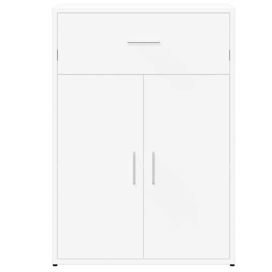 Buffets 2 pcs blanc 60x30x84 cm bois d'ingénierie - 5