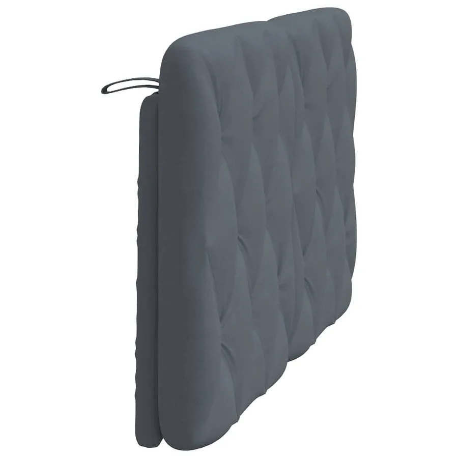 Coussin de tête de lit gris foncé 140 cm velours - 6