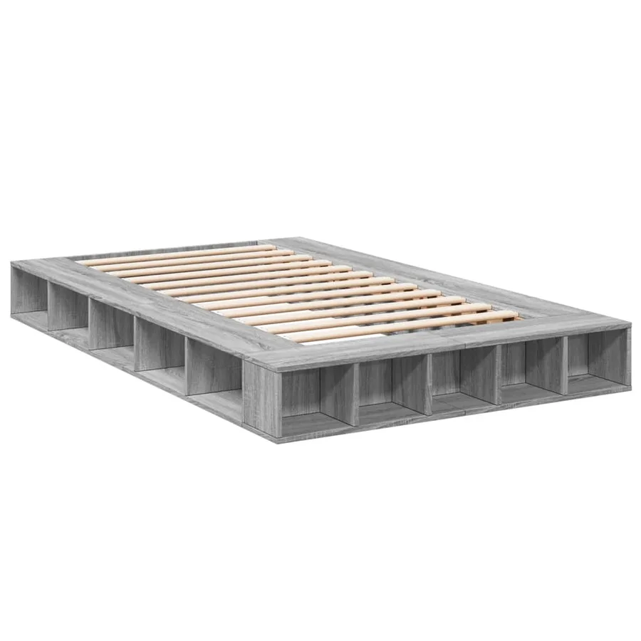 Cadre de lit sans matelas sonoma gris 140x190 cm - 3