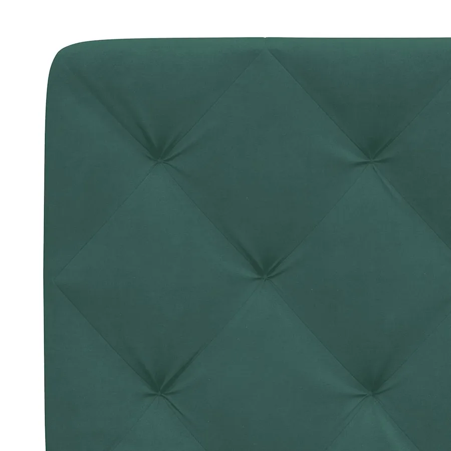 Cadre de lit sans matelas vert foncé 140x200 cm velours - 10