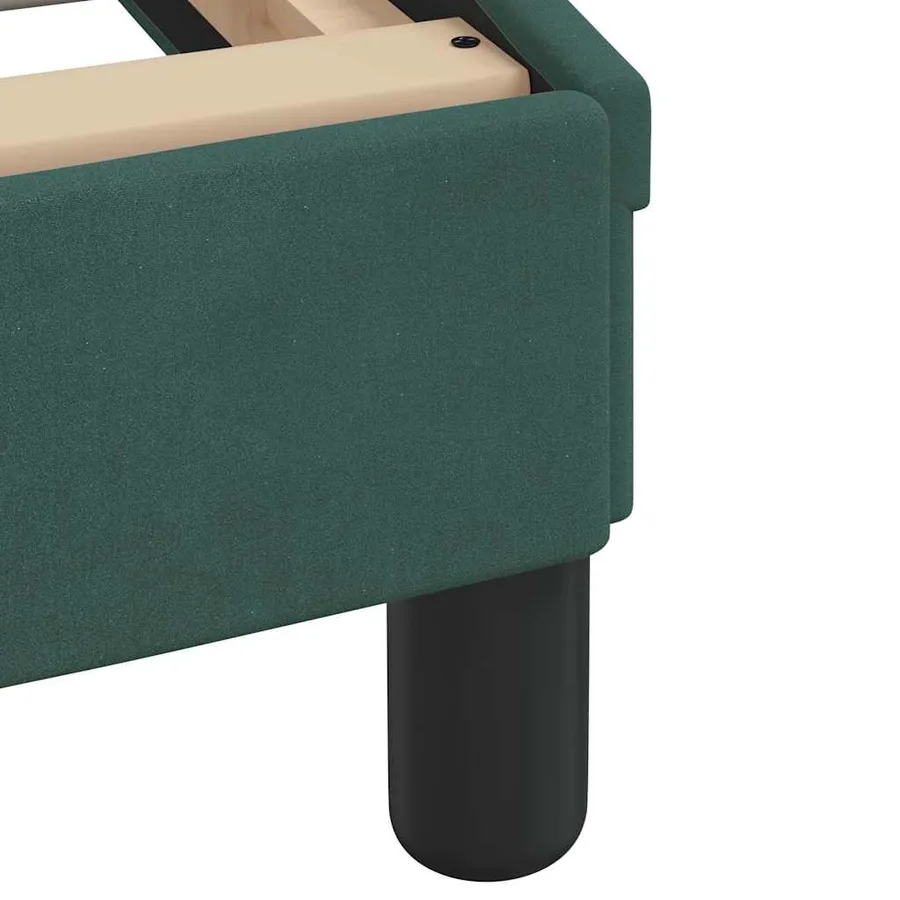 Cadre de lit sans matelas vert foncé 140x200 cm velours - 9