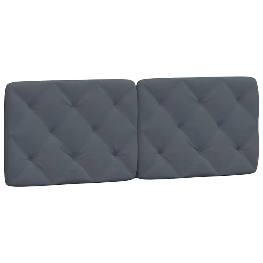 Cadre de lit sans matelas gris foncé 140x190 cm velours - 8