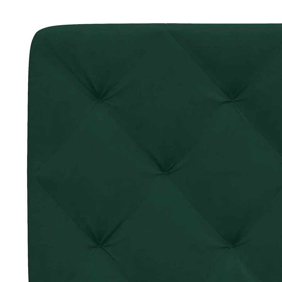 Lit avec matelas vert foncé 140x200 cm velours - 6