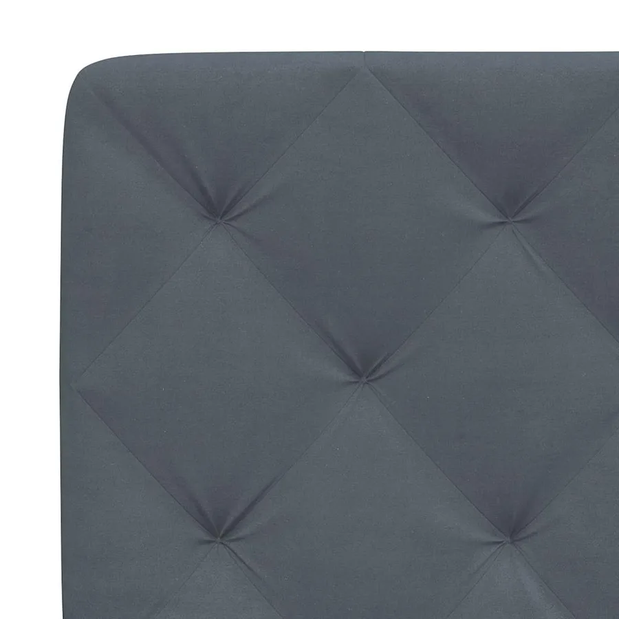 Cadre de lit sans matelas gris foncé 140x200 cm velours - 10