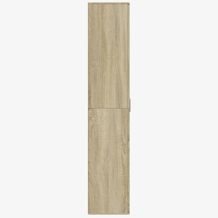 Buffet haut chêne sonoma 80x35x180 cm bois d'ingénierie - 4