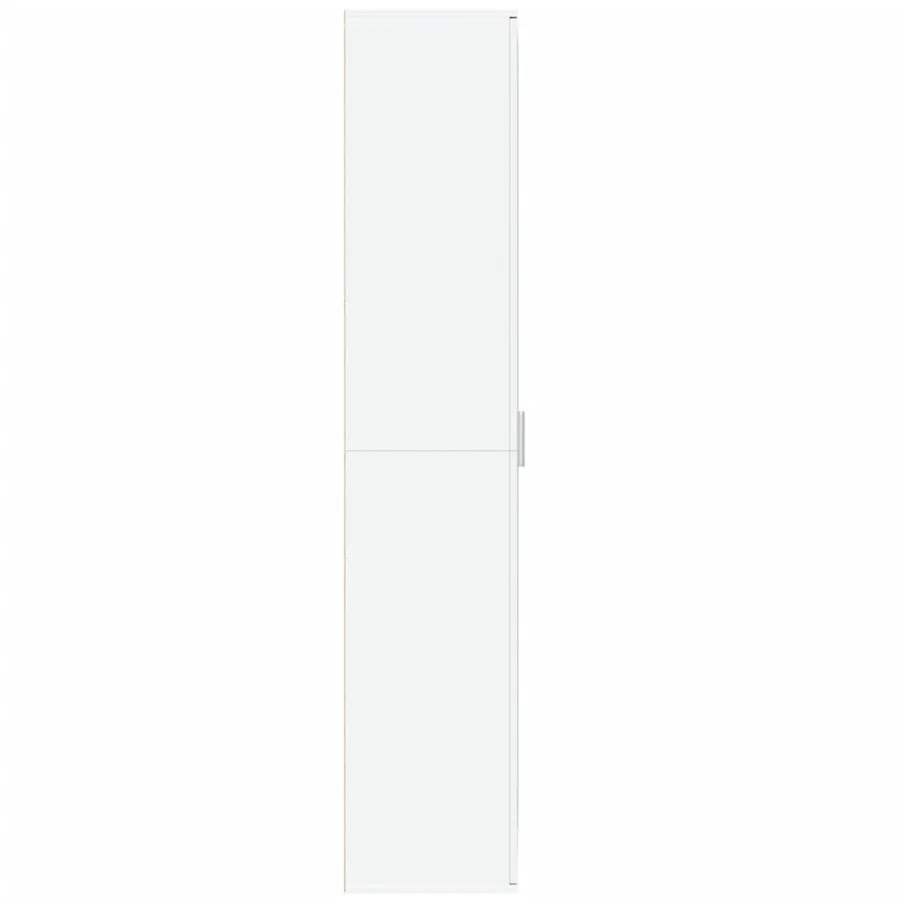 Buffet haut blanc 80x35x180 cm bois d'ingénierie - 4