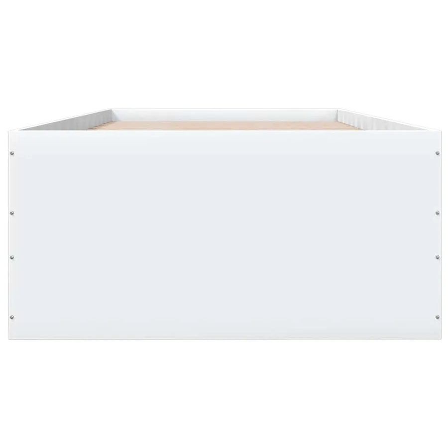 Cadre de lit sans matelas blanc 100x200 cm - 4