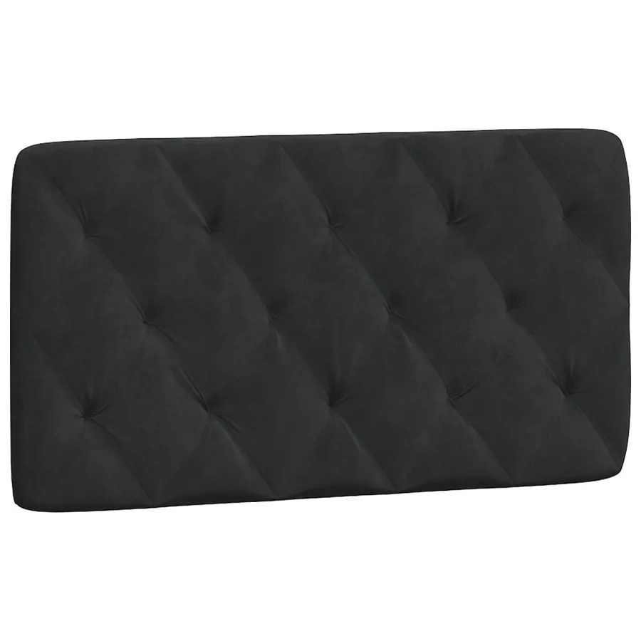 Coussin de tête de lit noir 100 cm velours - 2