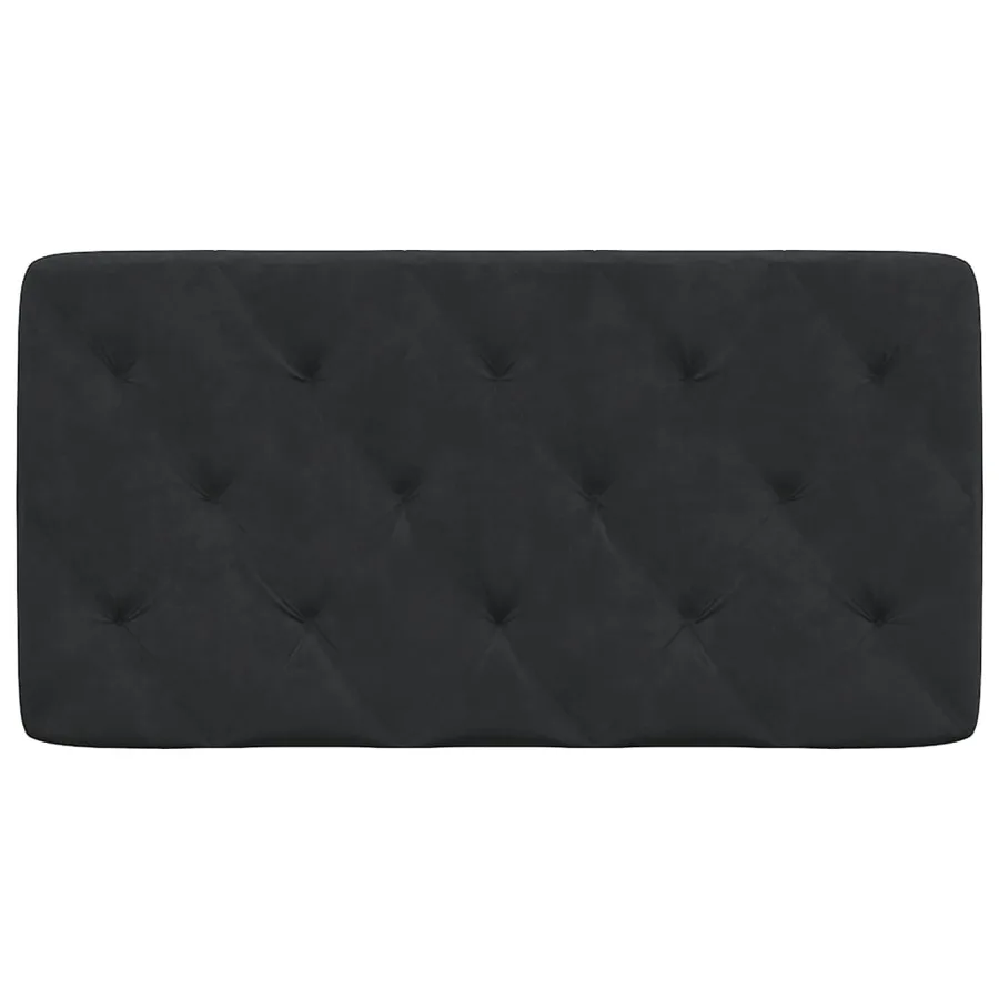 Coussin de tête de lit noir 100 cm velours - 5