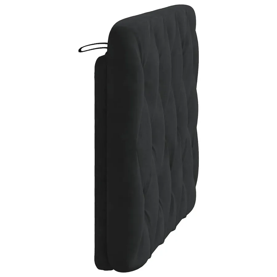 Coussin de tête de lit noir 100 cm velours - 6