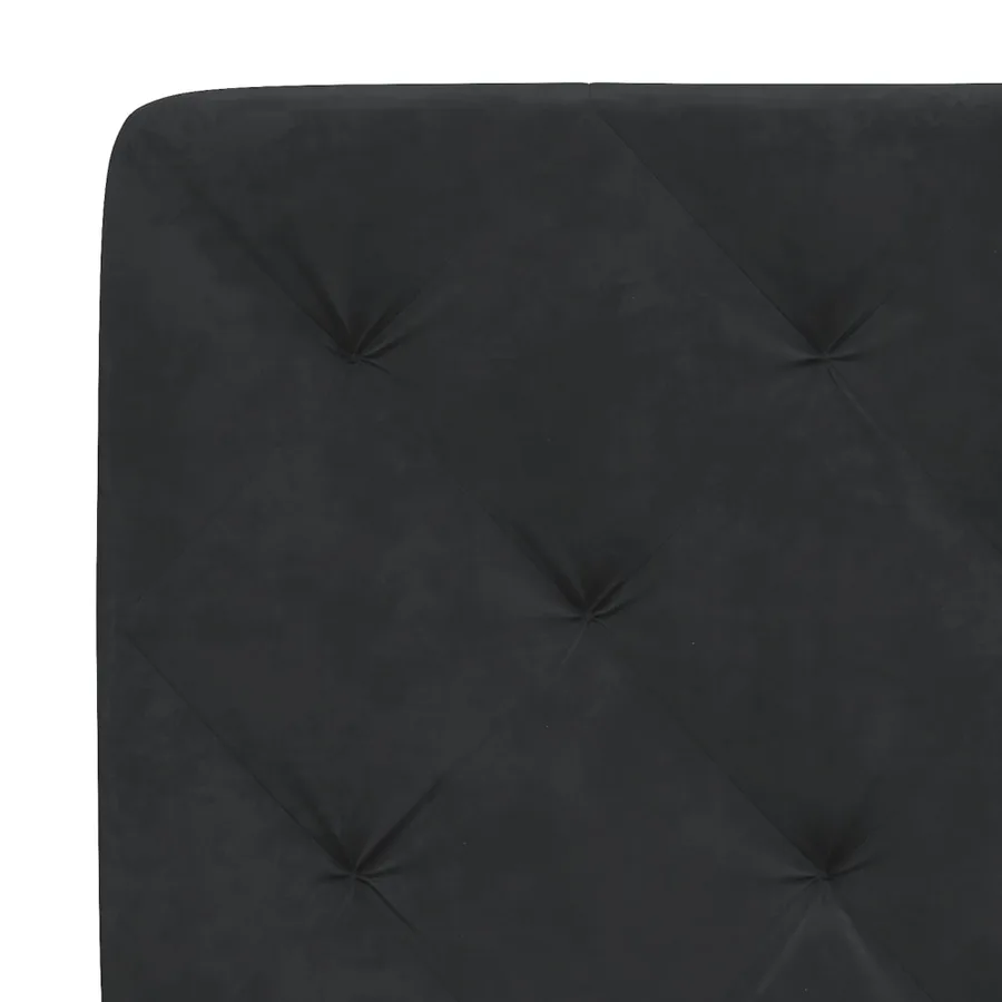 Lit avec matelas noir 100x200 cm velours - 6