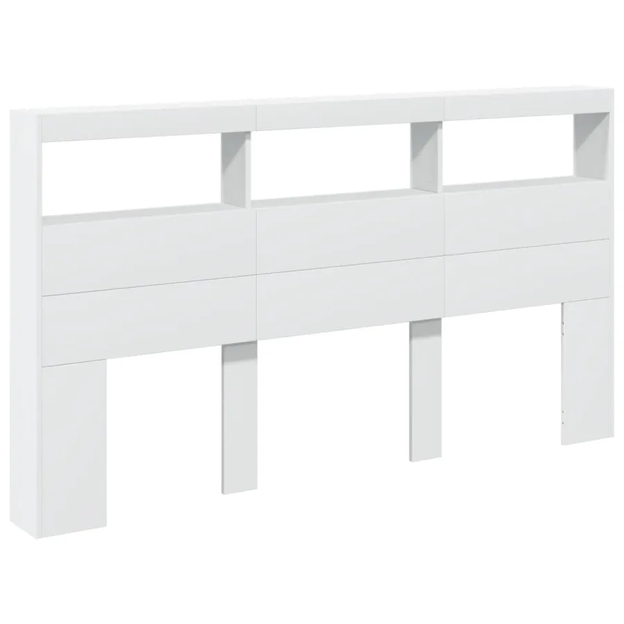 Armoire tête de lit avec LED blanc 180x17x102 cm - 3