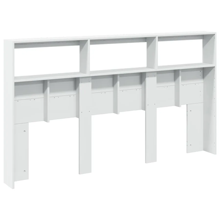 Armoire tête de lit avec LED blanc 180x17x102 cm - 8