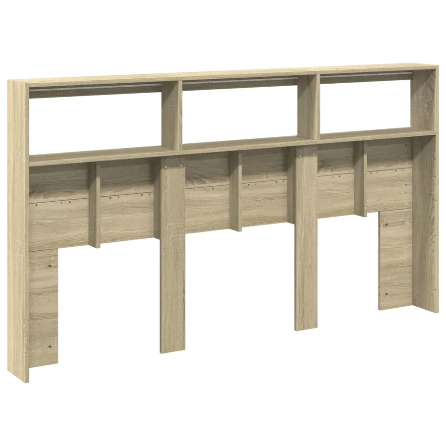Armoire tête de lit avec LED chêne sonoma 180x17x102 cm - 8