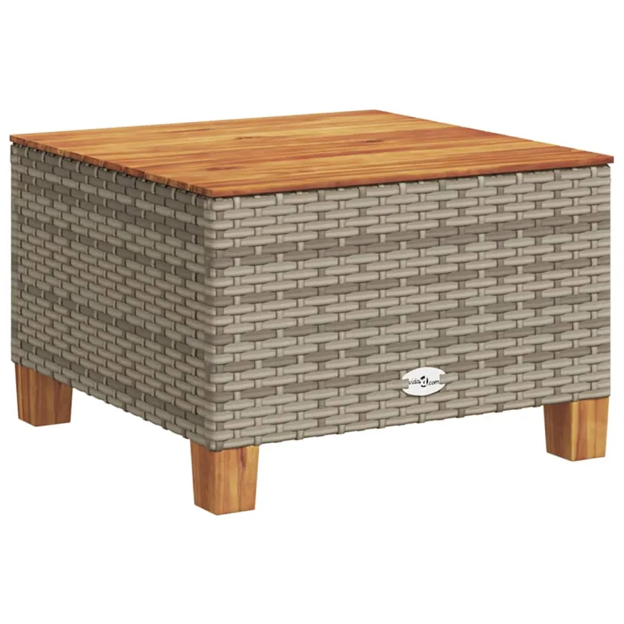 Salon de jardin 6 pcs avec coussins gris résine tressée - 5