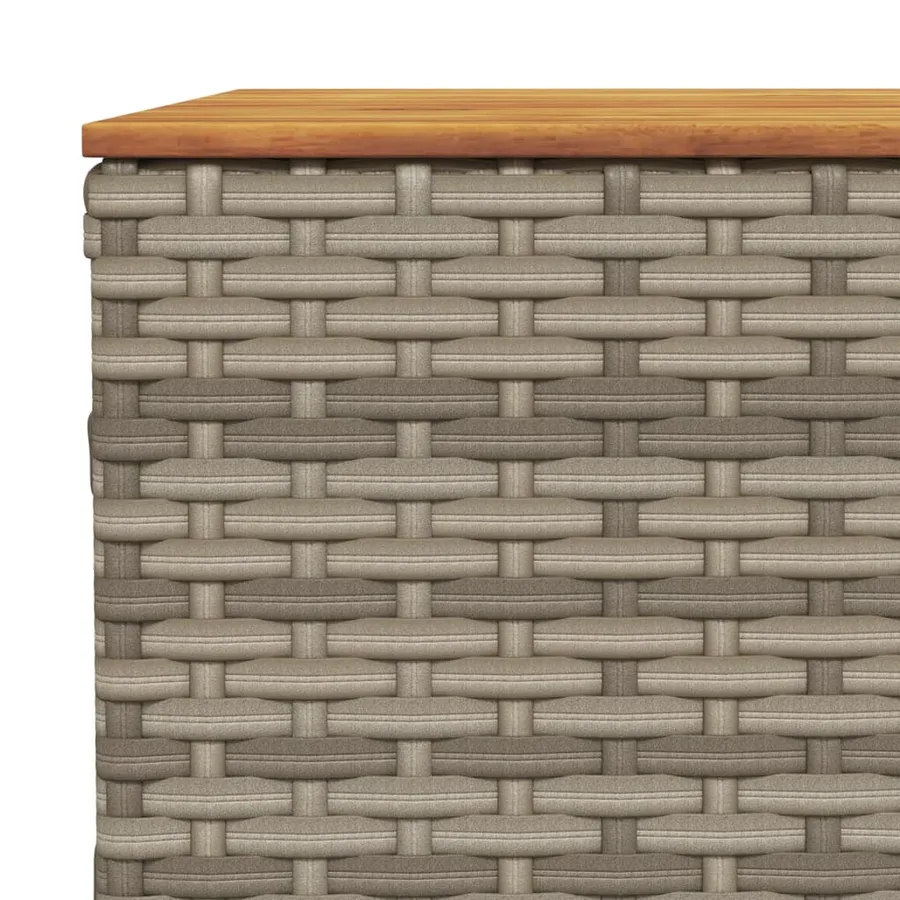 Salon de jardin 6 pcs avec coussins gris résine tressée - 7