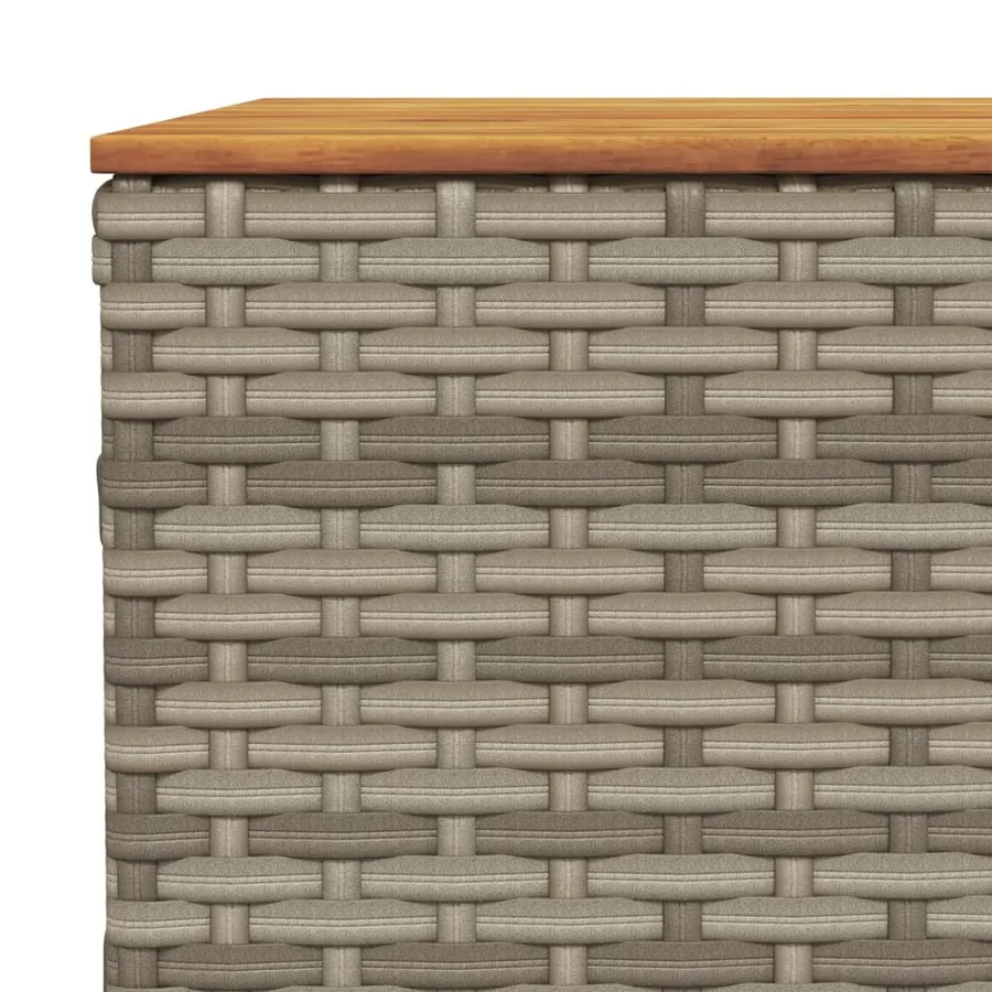 Salon de jardin avec coussins 7 pcs gris résine tressée - 8