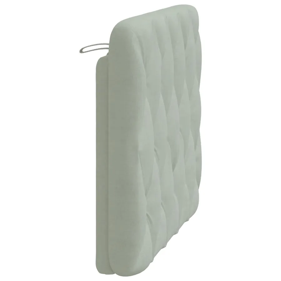 Coussin de tête de lit gris clair 100 cm velours - 6