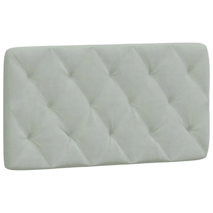 Cadre de lit sans matelas gris clair 100x200 cm velours - 8
