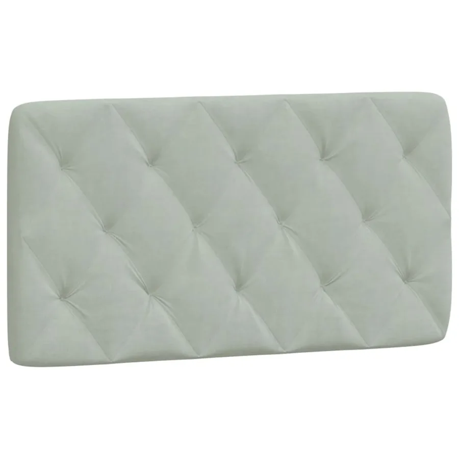 Lit avec matelas gris clair 100x200 cm velours - 5