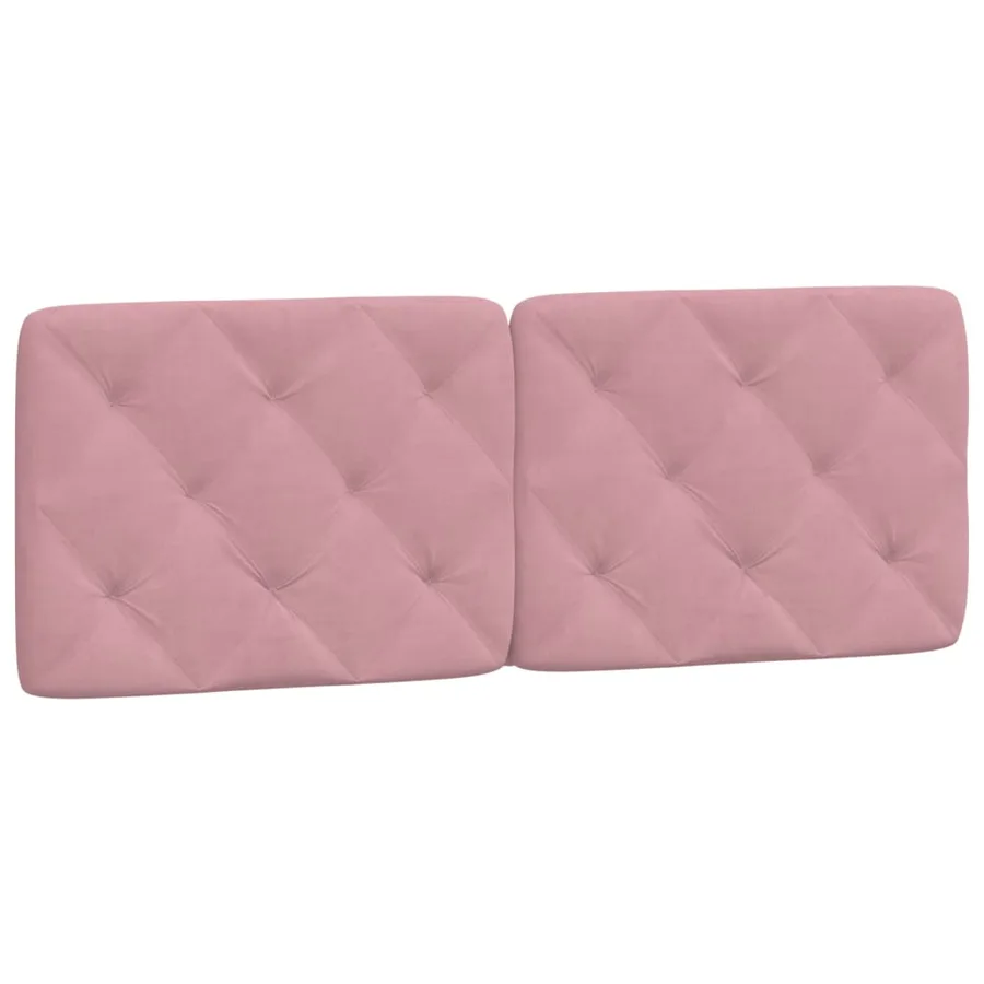 Lit avec matelas rose 140x200 cm velours - 5
